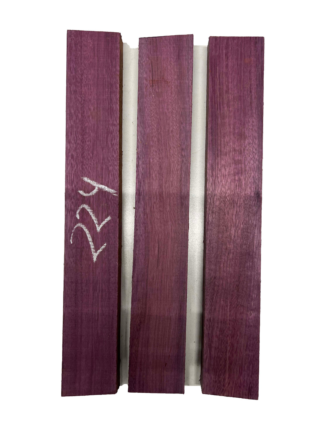 Pack Of 3, Purpleheart Thin Stock Three Dimensional Lumber Wood Blank 14&quot;x2&quot;x3/4&quot; 