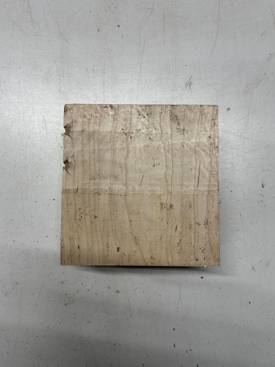 1 Piece, Ambrosia Maple Bowl Blank 5-3/8"x5-3/8"x3"#5350