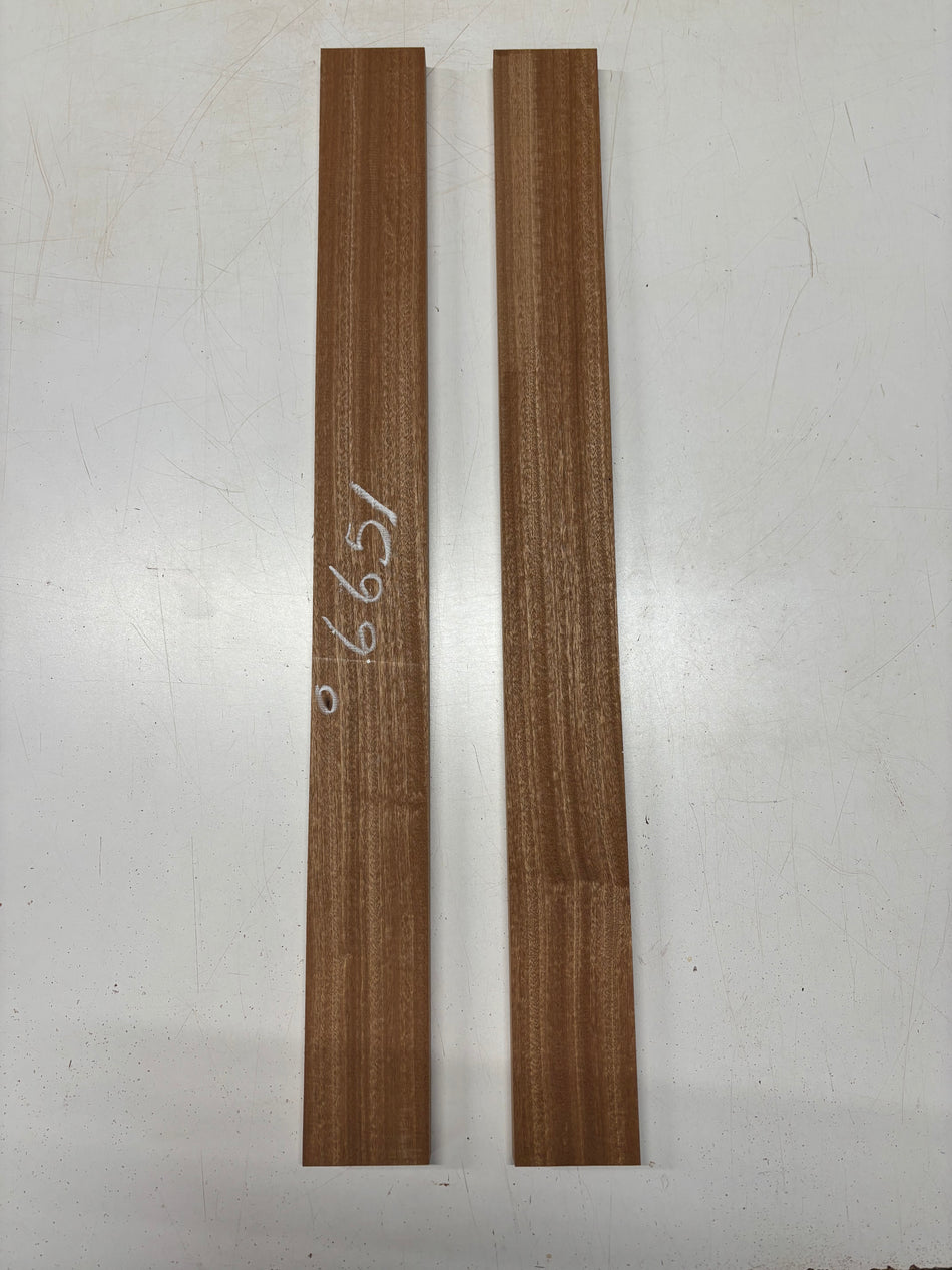 2 Pack, Sapele Thin Stock Lumber  31"x3"x3/4"#6651