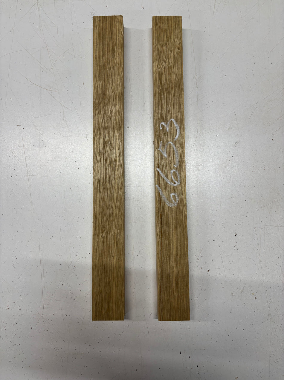 2 Pack, White Limba Thin Stock Lumber 18"x1-3/4"x1"#6653