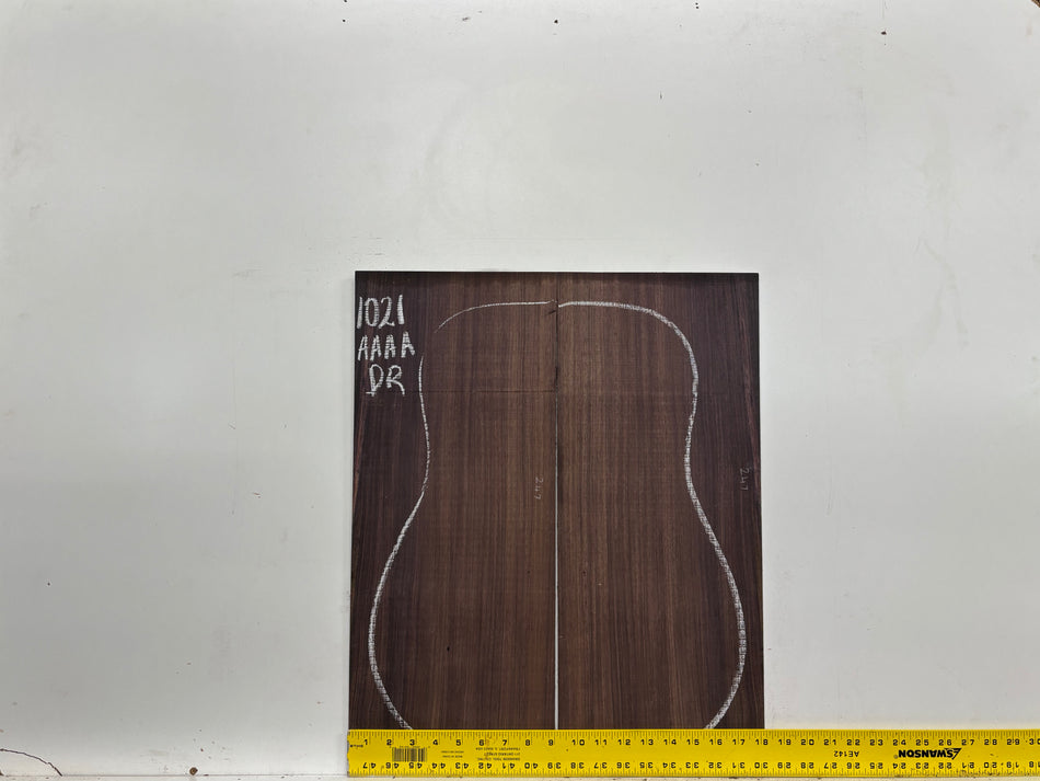 East Indian Rosewood Dreadnought AAAA Grade Guitar Back & Side Set #1021 - Exotic Wood Zone