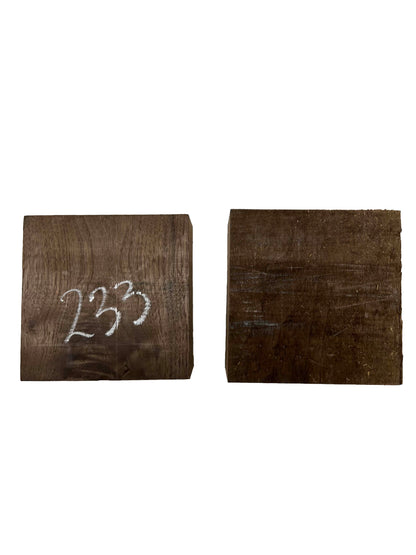 Pack Of 2,  Black Walnut Bowl Blanks 6&quot;x6&quot;x2-5/8&quot; 