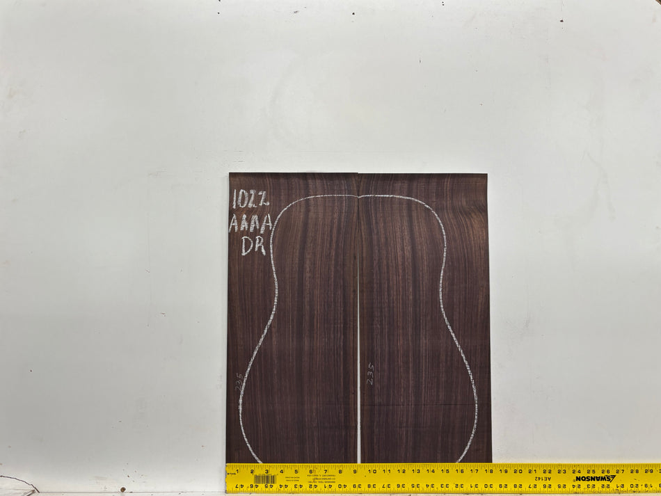 East Indian Rosewood Dreadnought AAAA Grade Guitar Back & Side Set #1022 - Exotic Wood Zone