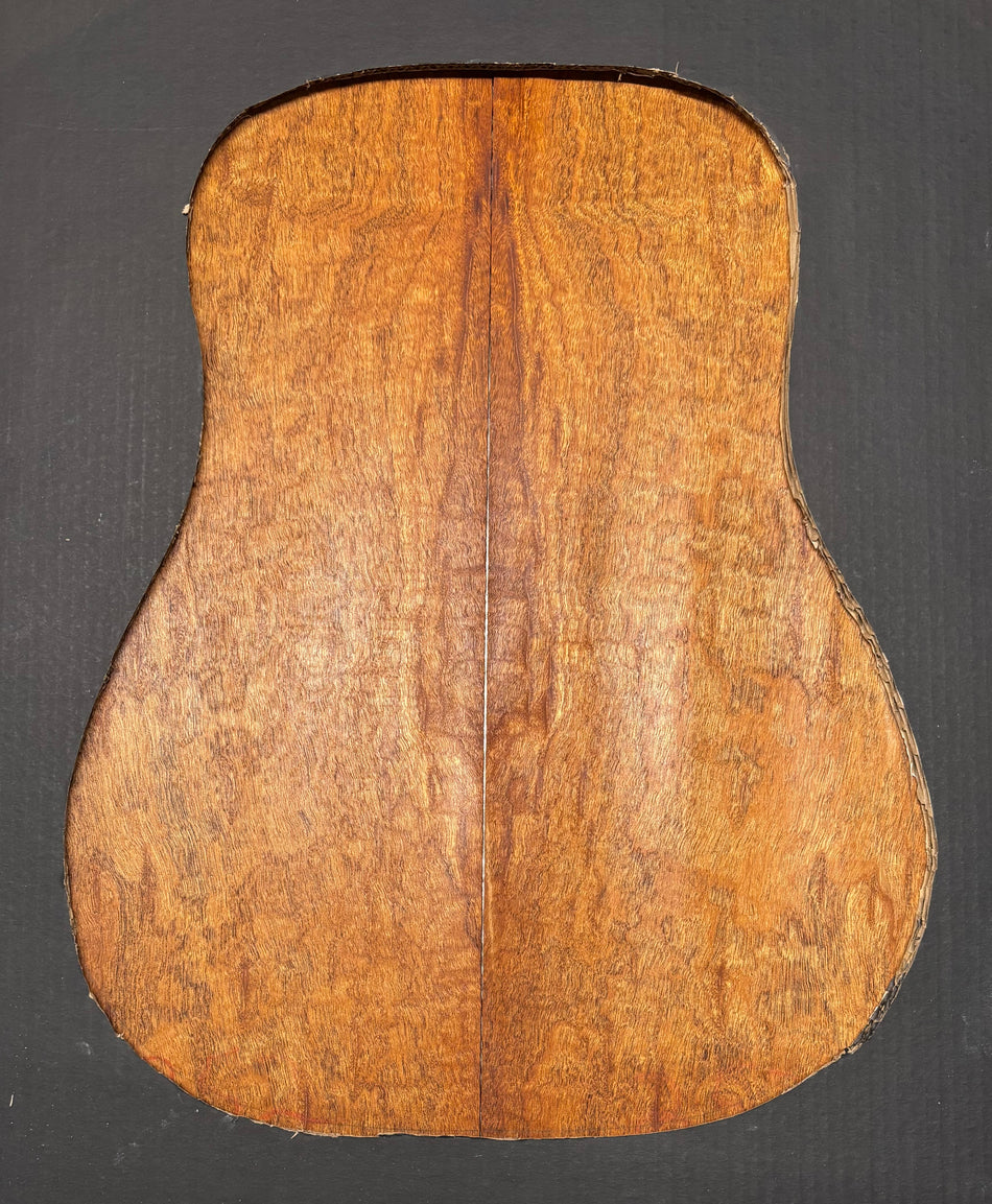 Rare Peacock Flame Mahogany Dreadnought Guitar Back Set #2004