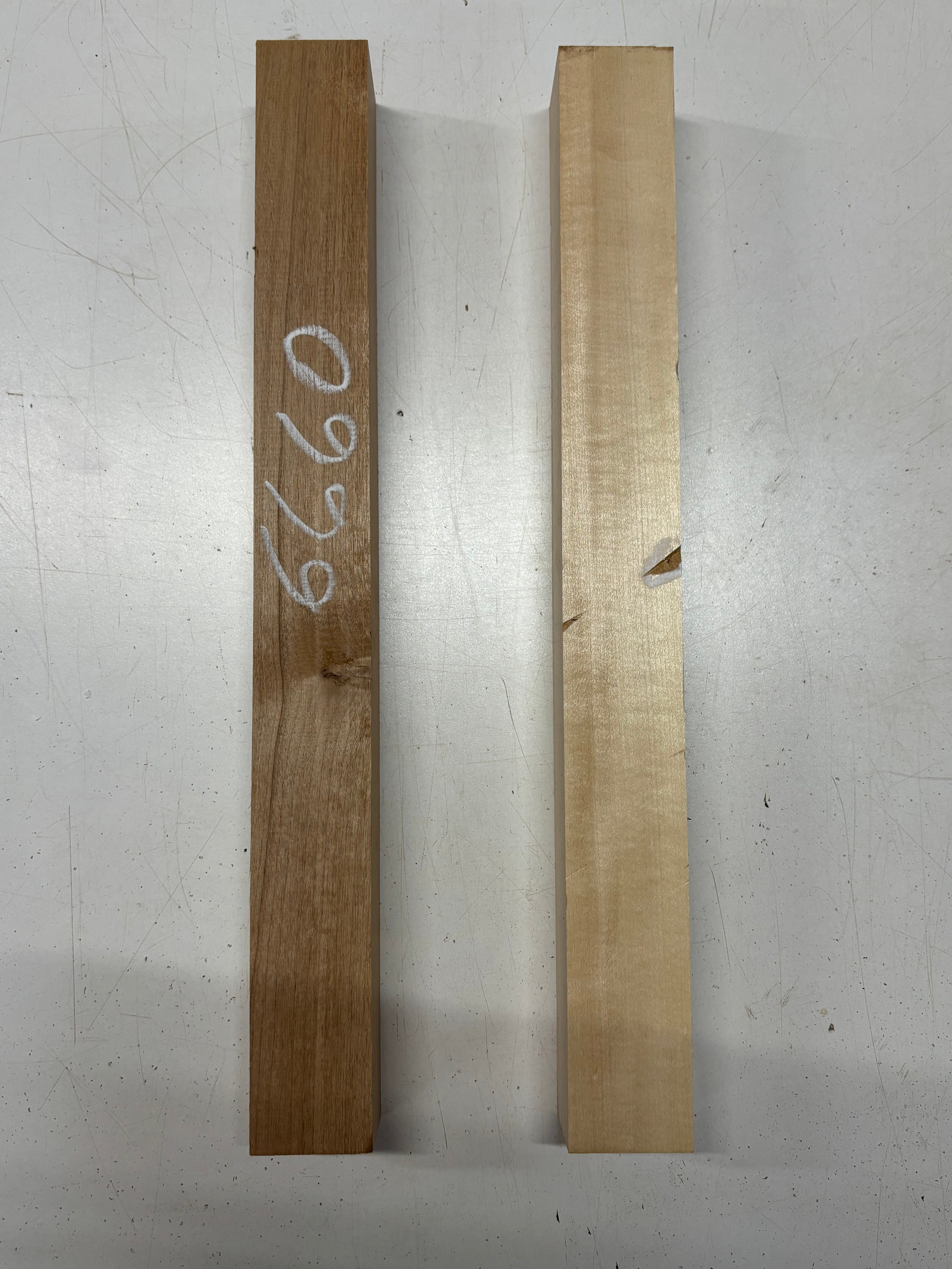 2 Pack, 2 Species Basswood + Red Alder Turning Wood Blanks 18"x1-7/8"x1-7/8"#6660 - Exotic Wood Zone