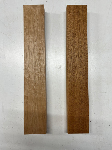 2 Pack, 2 Species Red Alder + Mahogany  Turning Blanks   Alder : 18"x3"x1-7/8"   Mahogany : 18"x3"x1-3/4"#6661 - Exotic Wood Zone
