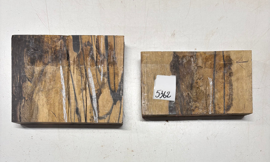 2 Pack, Black And White Ebony Thin Stock Lumber  4-1/2"x8"x1" , 6"x8"x1"#5362