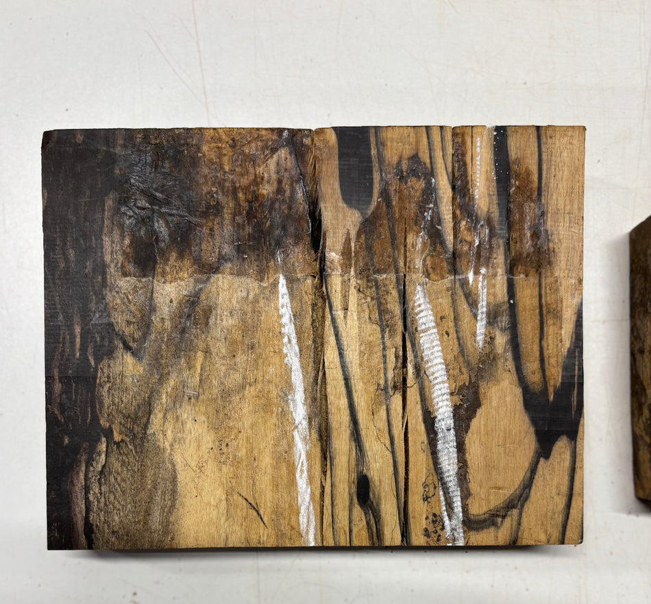 2 Pack, Black And White Ebony Thin Stock Lumber  4-1/2"x8"x1" , 6"x8"x1"#5362