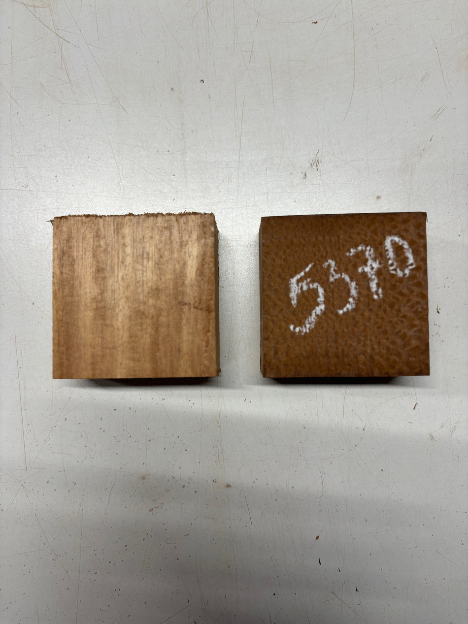 2 Pack, 2 Species Leopardwood + African Mahogany Bowl Blank 4"x4"x2"#5370