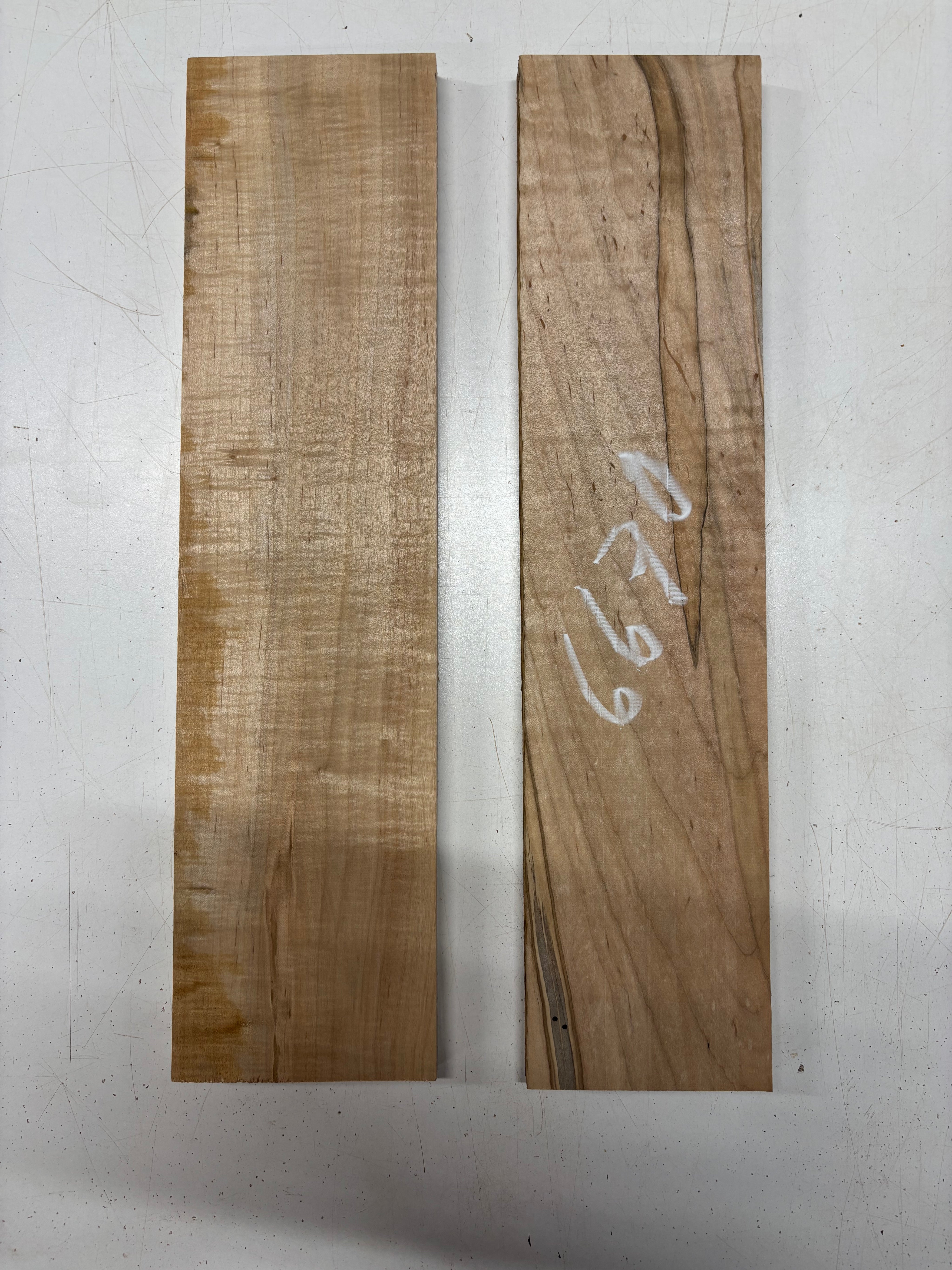 2 Pack, Flame Ambrosia Maple Thin Stock Lumber  18"x4-1/4"x5/8"#6670 - Exotic Wood Zone