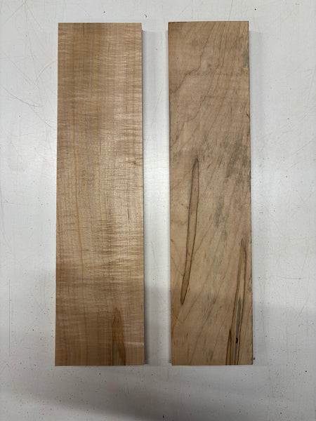 2 Pack, Flame Ambrosia Maple Thin Stock Lumber  18"x4-1/4"x5/8"#6670 - Exotic Wood Zone