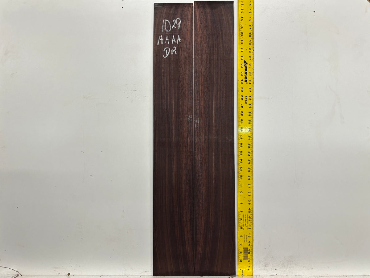 East Indian Rosewood Dreadnought AAAA Grade Guitar Back & Side Set #1029 - Exotic Wood Zone