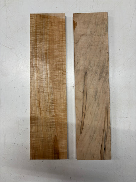 2 Pack, Flame Ambrosia Maple Thin Stock Lumber  18"x4-1/4"x5/8"#6670 - Exotic Wood Zone