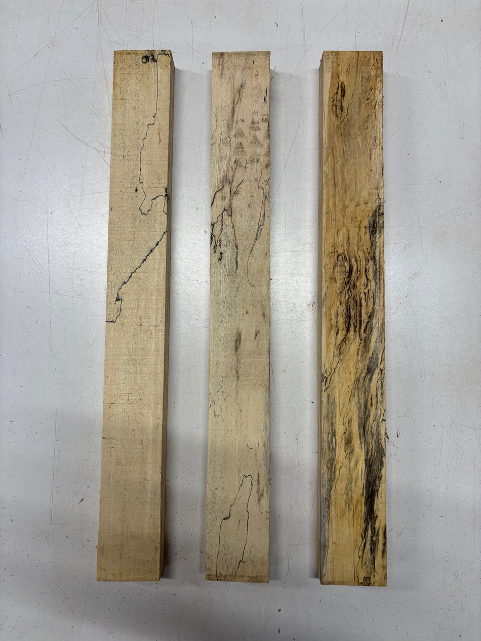 3 Pack, Spalted Tamarind Thin Stock Lumber 18"x2"x1"#5373