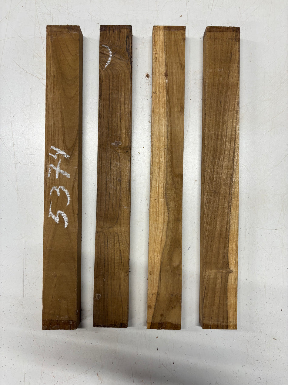 4 Pack, Teak Thin Stock Lumber 18"x2"x1"#5374