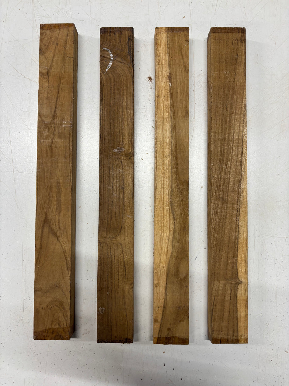 4 Pack, Teak Thin Stock Lumber 18"x2"x1"#5374