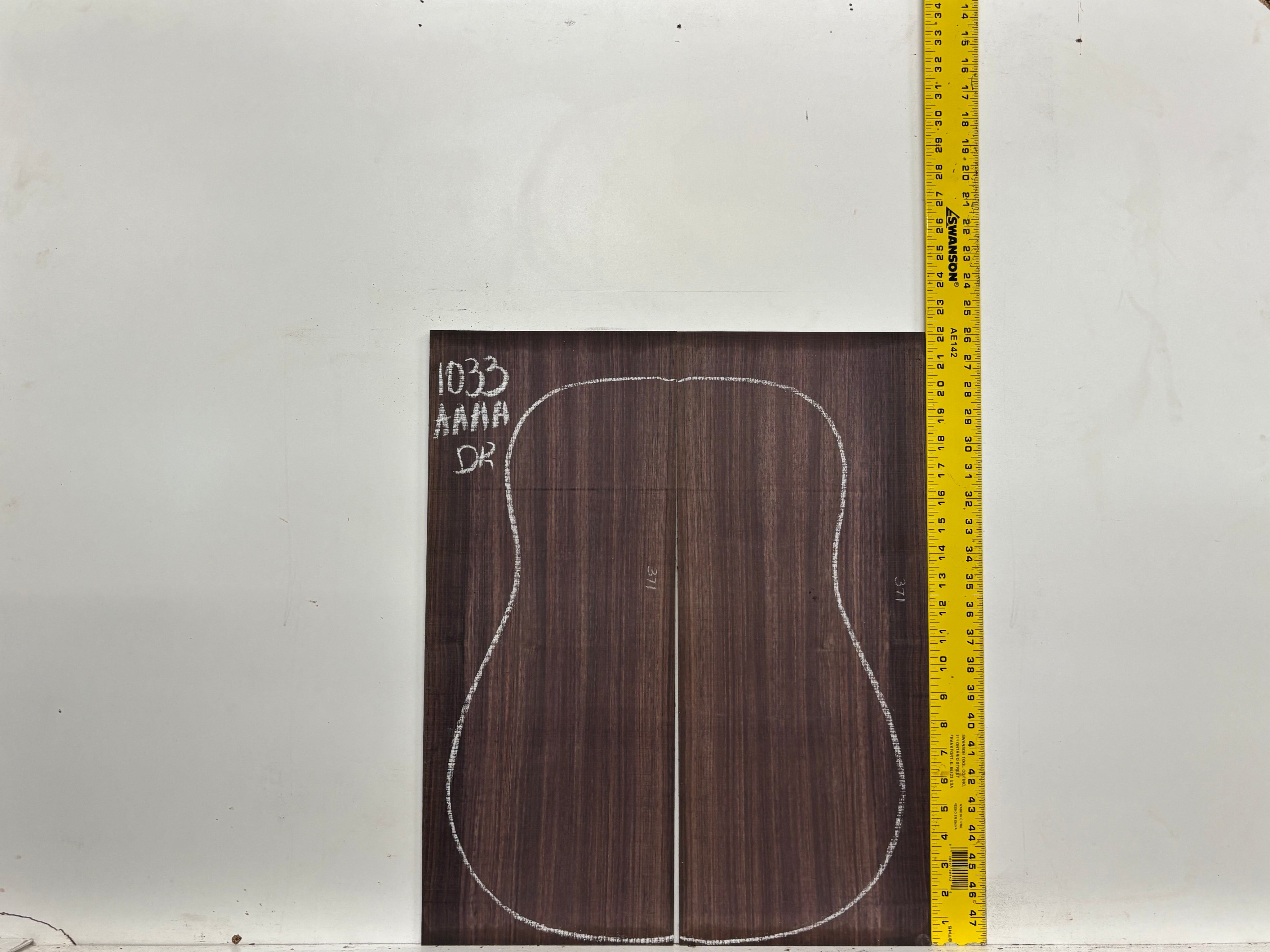 East Indian Rosewood Dreadnought AAAA Grade Guitar Back & Side Set #1033 - Exotic Wood Zone