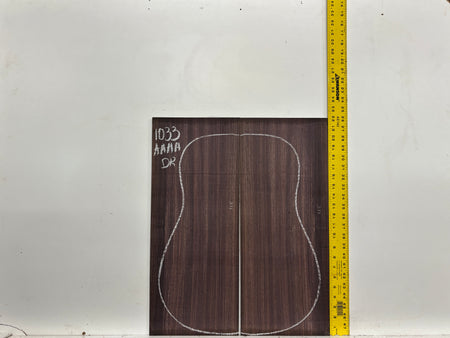 East Indian Rosewood Dreadnought AAAA Grade Guitar Back & Side Set #1033 - Exotic Wood Zone