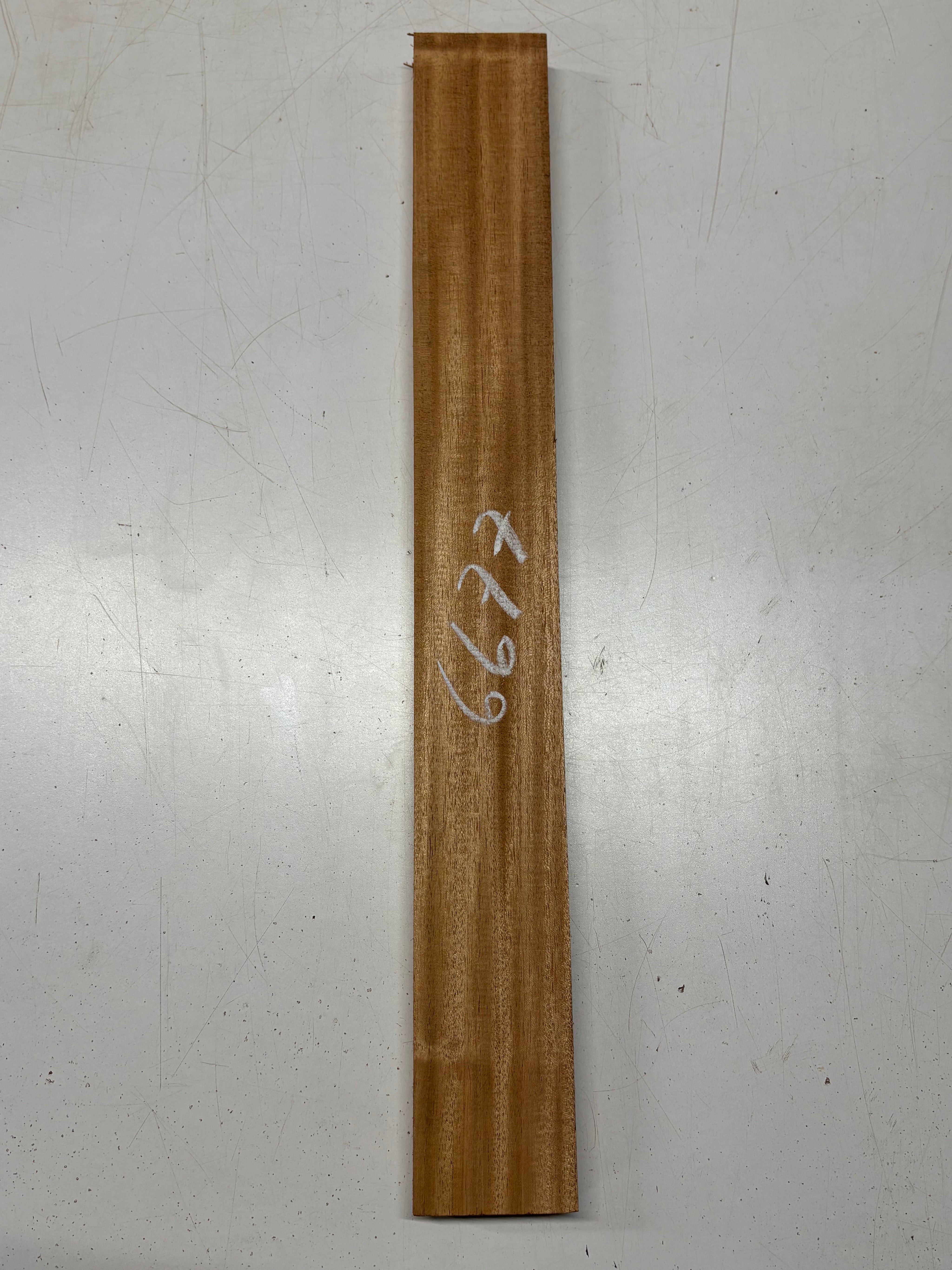 1 Piece, Honduras Mahogany Guitar Neck Blank 24-1/2"x3"x1"#6677 - Exotic Wood Zone