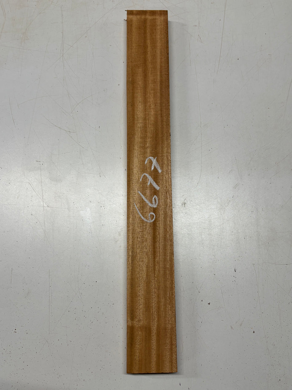 1 Piece, Honduras Mahogany Guitar Neck Blank 24-1/2"x3"x1"#6677 - Exotic Wood Zone
