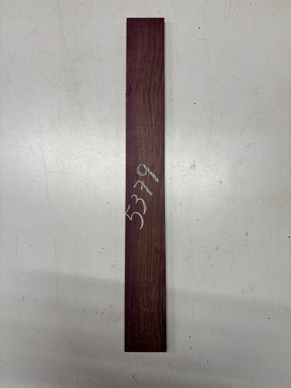 1 Piece, Purpleheart Fingerboard Blank  21"x2-1/2"x3/8"#5379