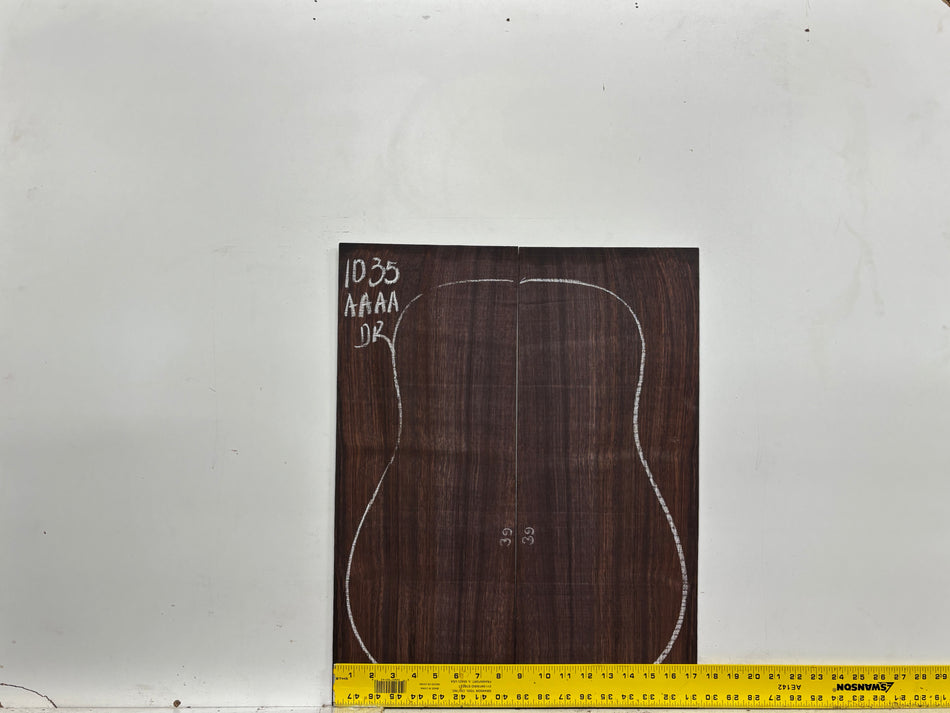 East Indian Rosewood Dreadnought AAAA Grade Guitar Back & Side Set #1035 - Exotic Wood Zone