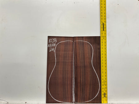 East Indian Rosewood Dreadnought AAAA Grade Guitar Back & Side Set #1038 - Exotic Wood Zone