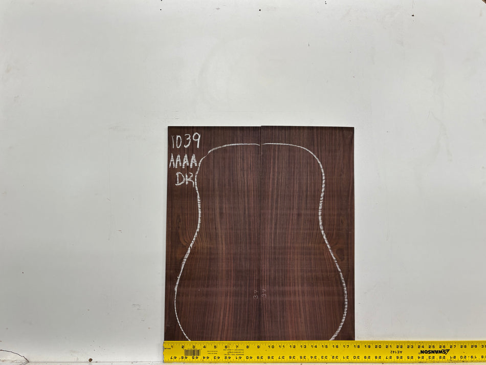 East Indian Rosewood Dreadnought AAAA Grade Guitar Back & Side Set #1039 - Exotic Wood Zone