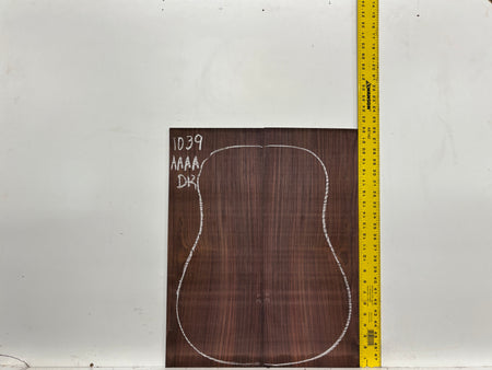 East Indian Rosewood Dreadnought AAAA Grade Guitar Back & Side Set #1039 - Exotic Wood Zone