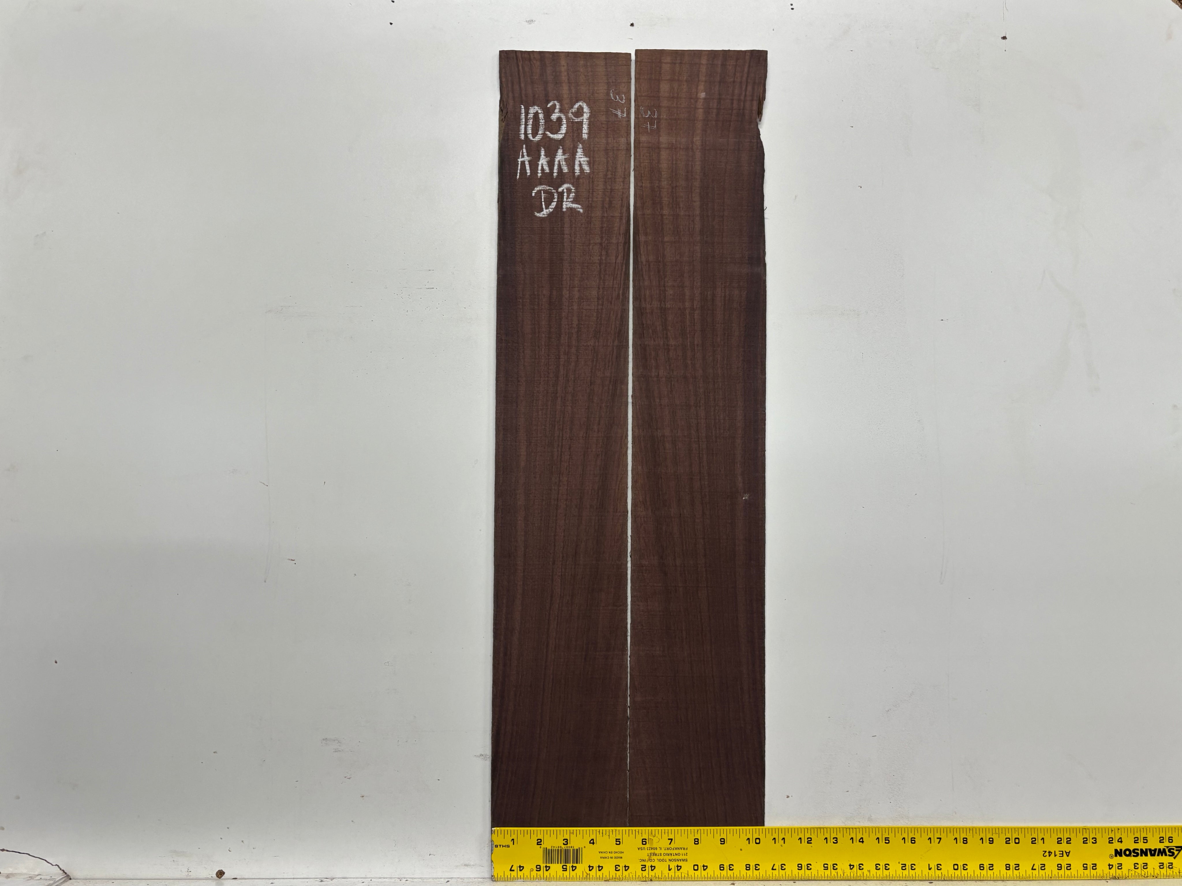 East Indian Rosewood Dreadnought AAAA Grade Guitar Back & Side Set #1039 - Exotic Wood Zone