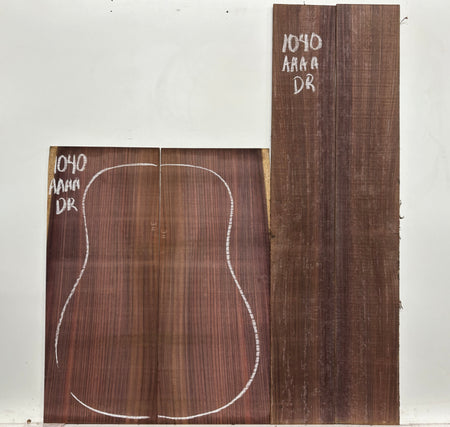 East Indian Rosewood Dreadnought AAAA Grade Guitar Back & Side Set #1040 - Exotic Wood Zone