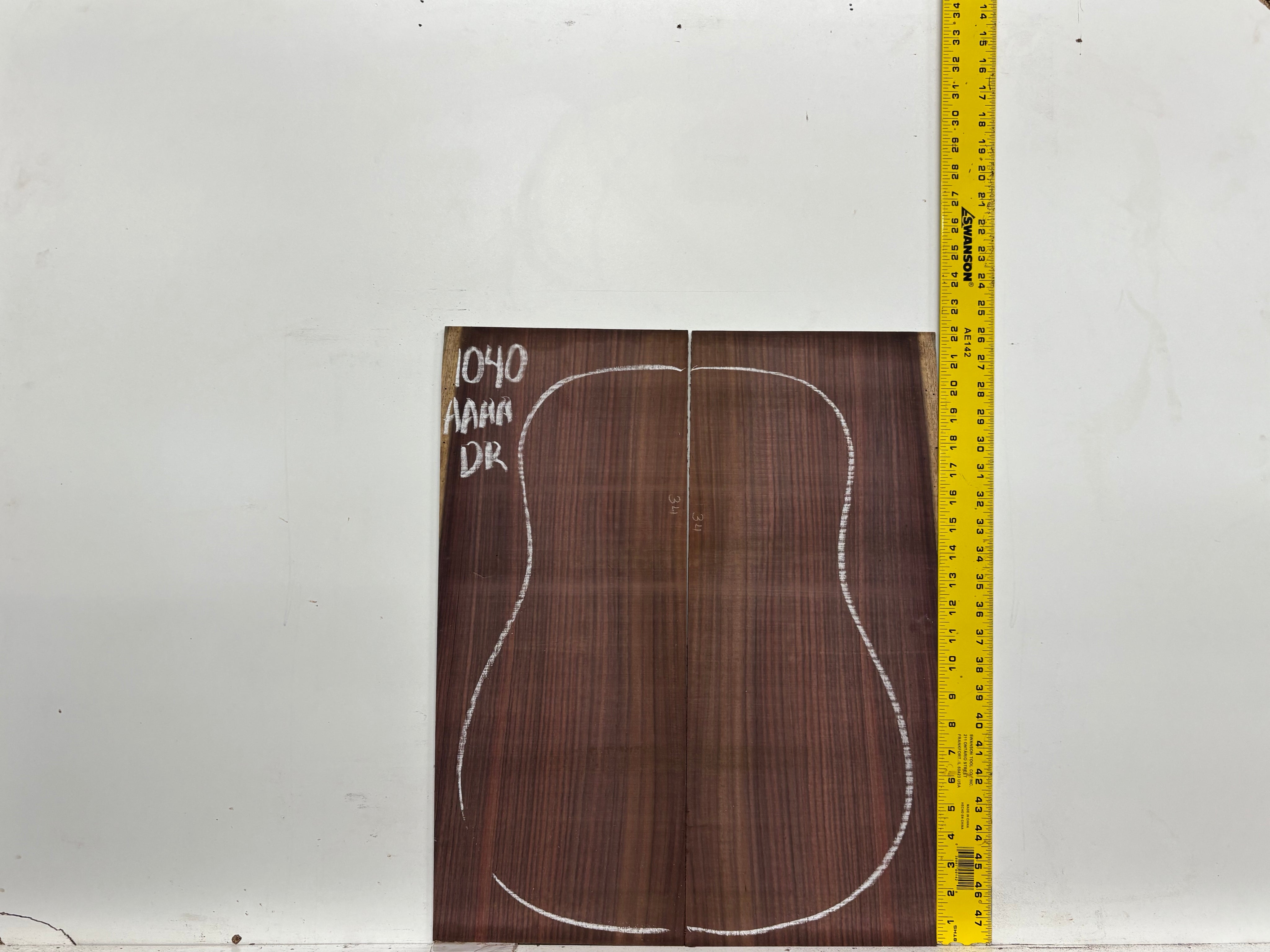 East Indian Rosewood Dreadnought AAAA Grade Guitar Back & Side Set #1040 - Exotic Wood Zone