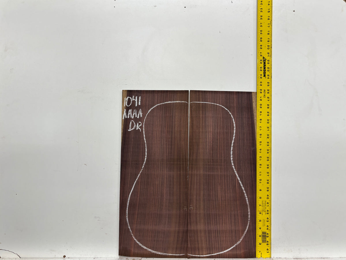 East Indian Rosewood Dreadnought AAAA Grade Guitar Back & Side Set #1041 - Exotic Wood Zone