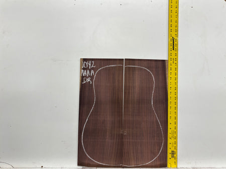 East Indian Rosewood Dreadnought AAAA Grade Guitar Back & Side Set #1042 - Exotic Wood Zone