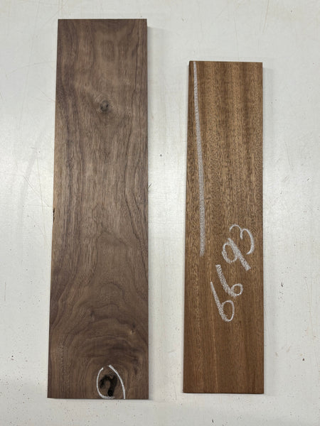 2 Pack, 2 Species Sapele + Walnut Thin Stock Lumber #6693 - Exotic Wood Zone