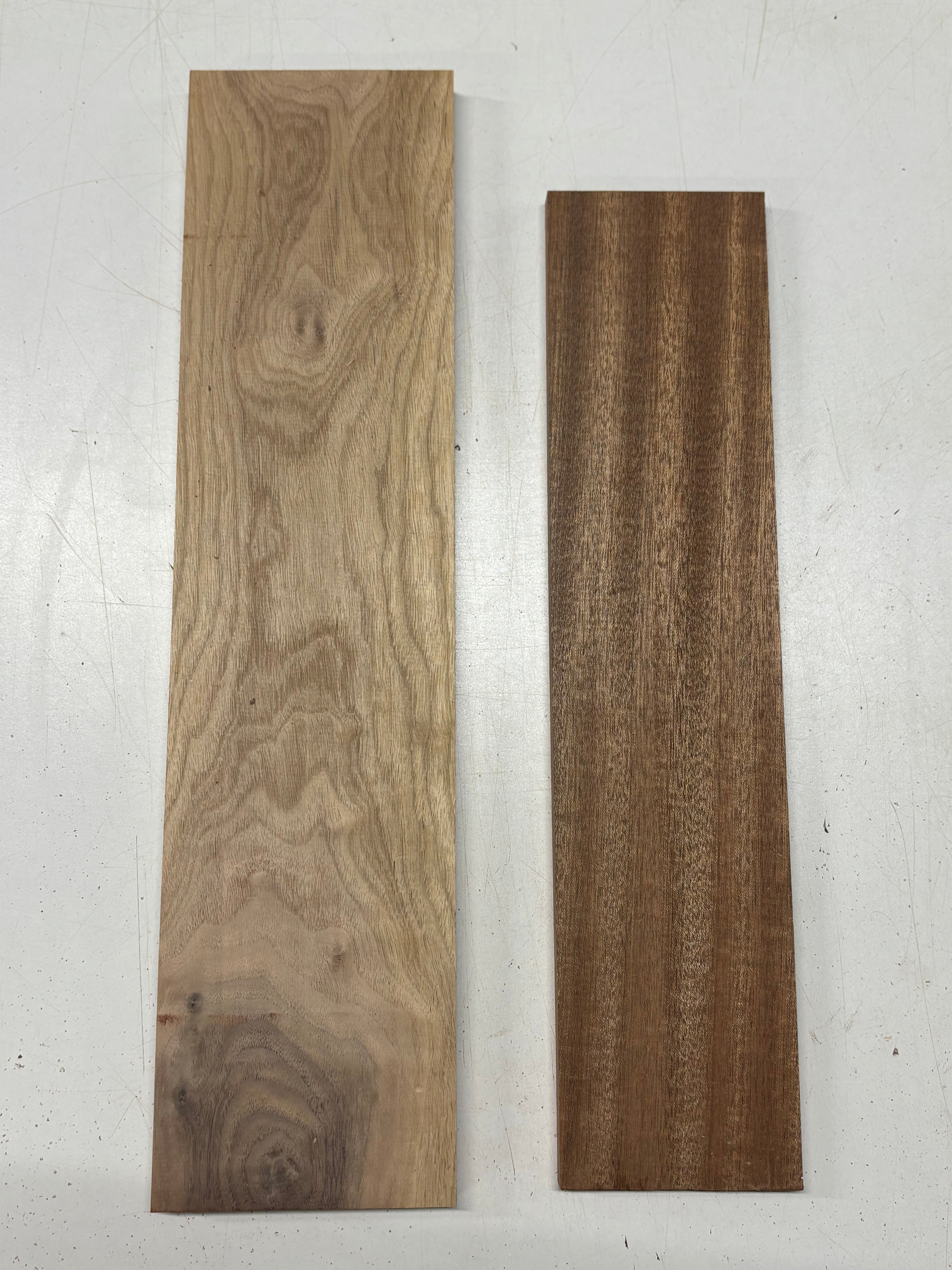 2 Pack, 2 Species Sapele + Walnut Thin Stock Lumber #6693 - Exotic Wood Zone