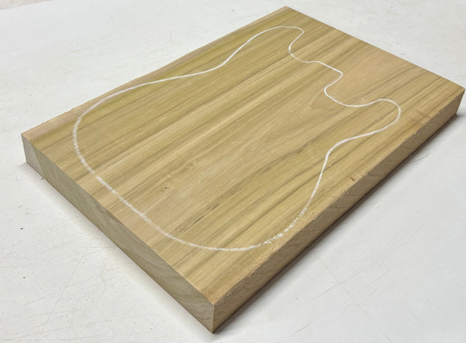 Poplar Guitar Body Blank - 21" x 13-3/4" x 1-7/8" (Single Piece) #410