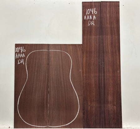East Indian Rosewood Dreadnought AAAA Grade Guitar Back & Side Set #1046 - Exotic Wood Zone