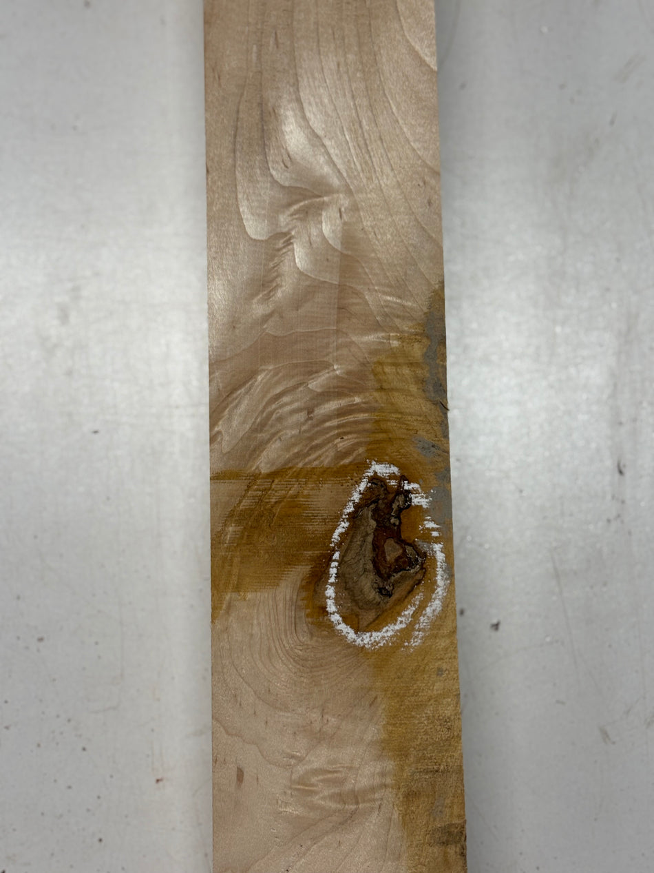 1 Piece, Hard Maple Guitar Neck Blank  24"x3"x1-3/4"#6699