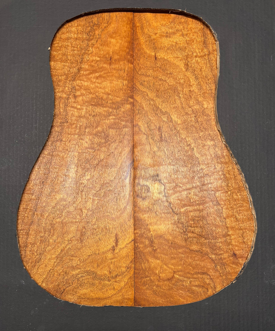 Figured Waterfall Flame Honduran Mahogany Dreadnought Guitar Back Set #501