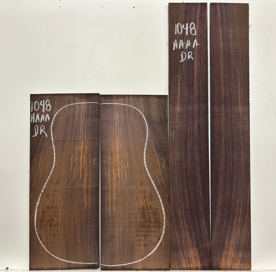 East Indian Rosewood Dreadnought AAAA Grade Guitar Back & Side Set #1048 - Exotic Wood Zone