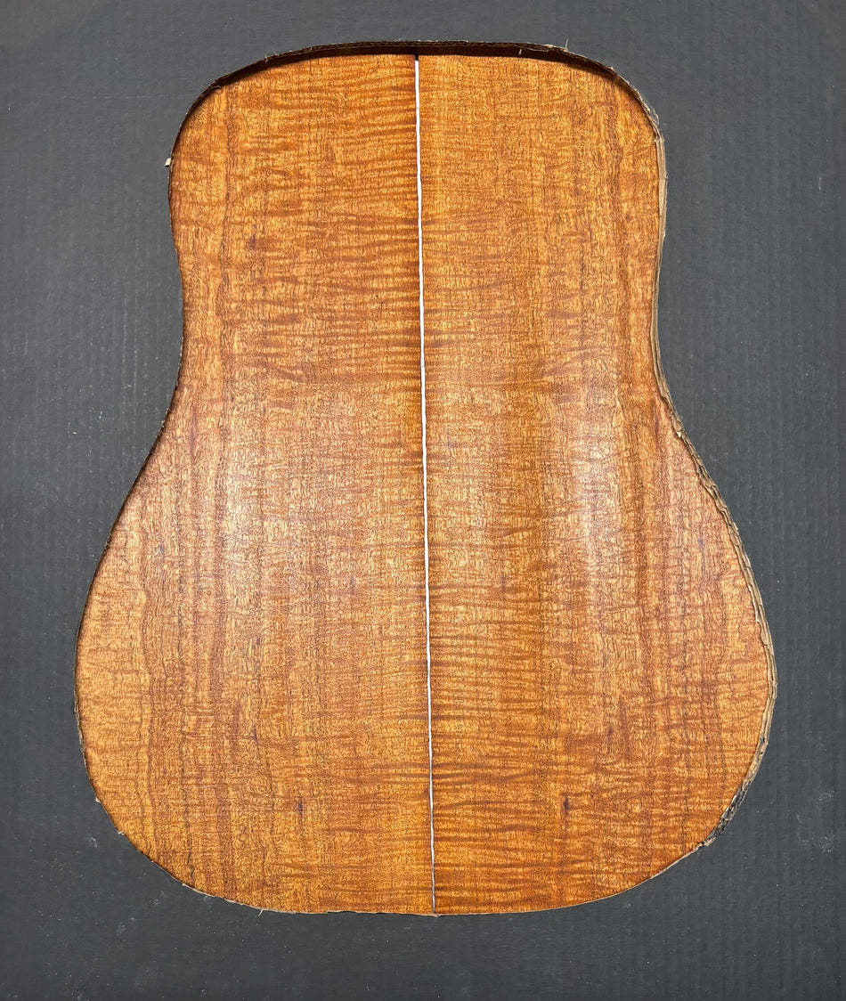 Figured Waterfall Flame Honduran Mahogany Dreadnought Guitar Back Set #502