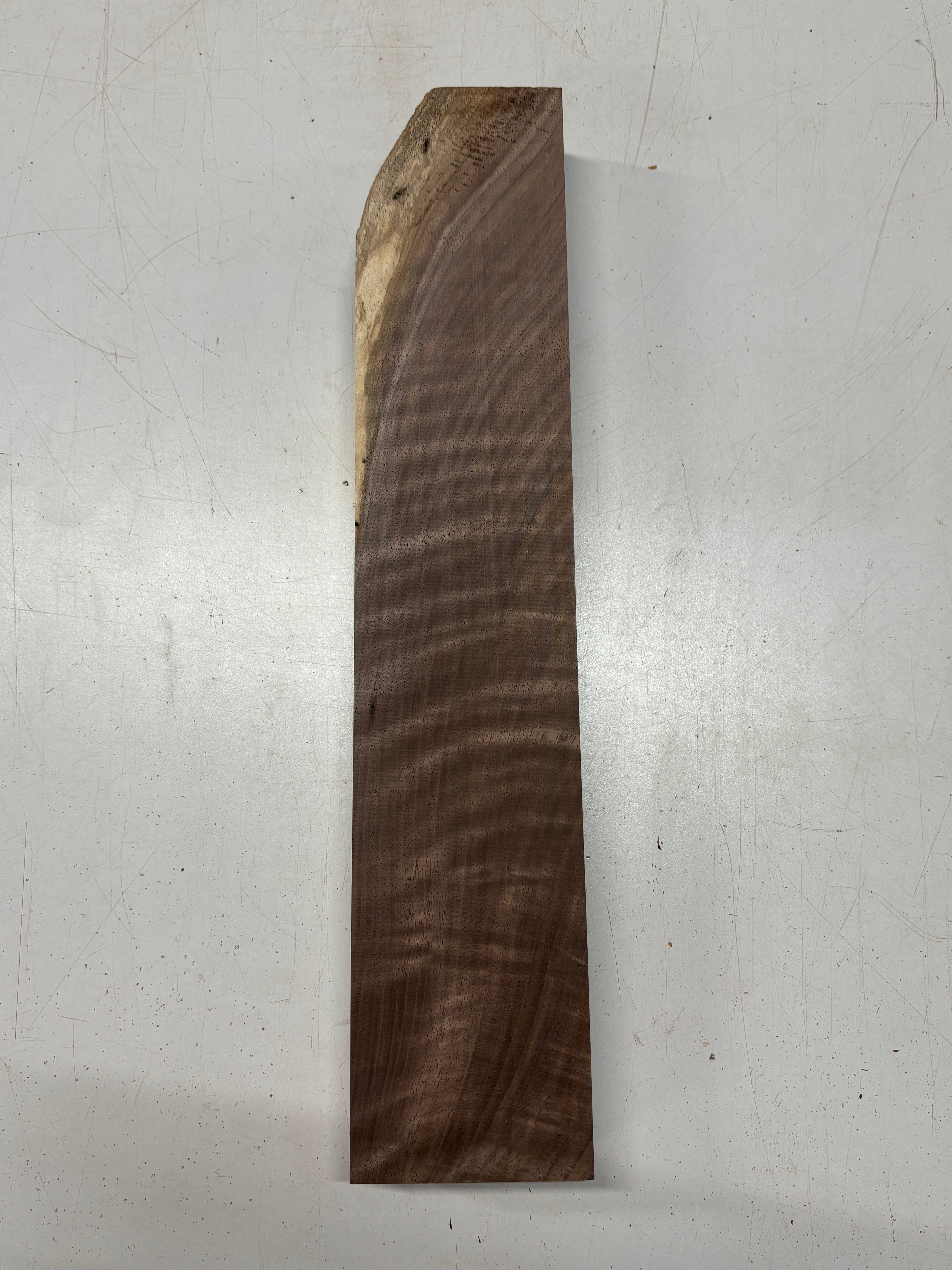 1 Piece, Flame Black Walnut Live Edge Blank 20"x4"x2"#6703 - Exotic Wood Zone