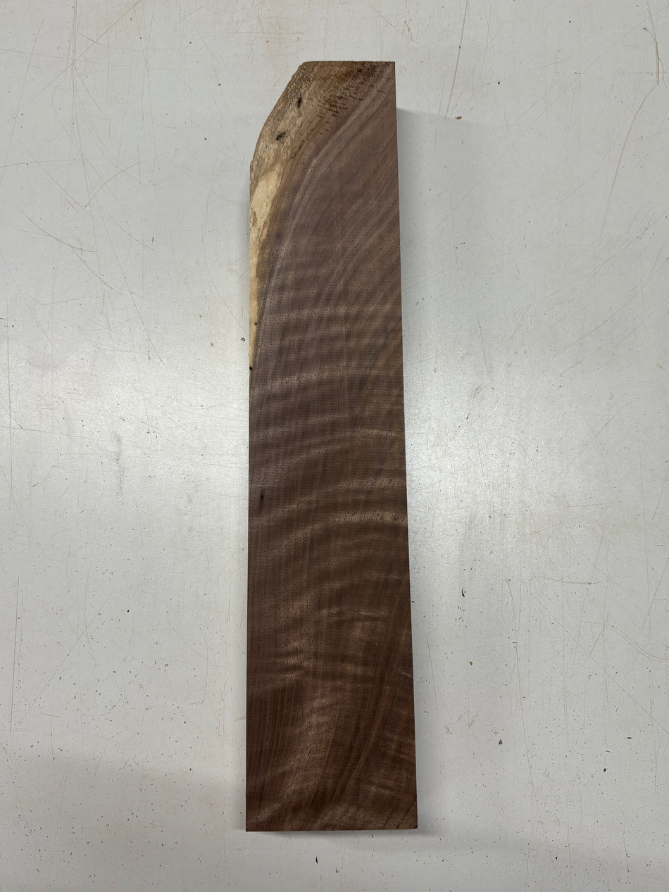 1 Piece, Flame Black Walnut Live Edge Blank 20"x4"x2"#6703 - Exotic Wood Zone