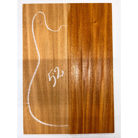 Fijian Honduran Mahogany Bookmatched Guitar Drop Tops 21" x 7-1/4" x 1/4" #52 - Exotic Wood Zone - Buy online Across USA 