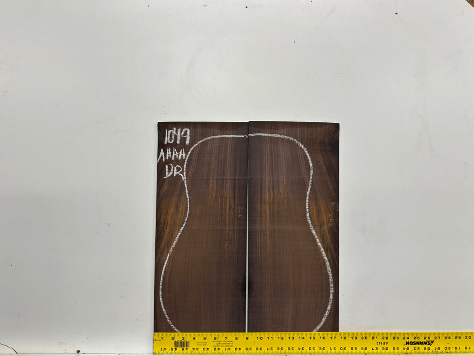 East Indian Rosewood Dreadnought AAAA Grade Guitar Back & Side Set #1049 - Exotic Wood Zone