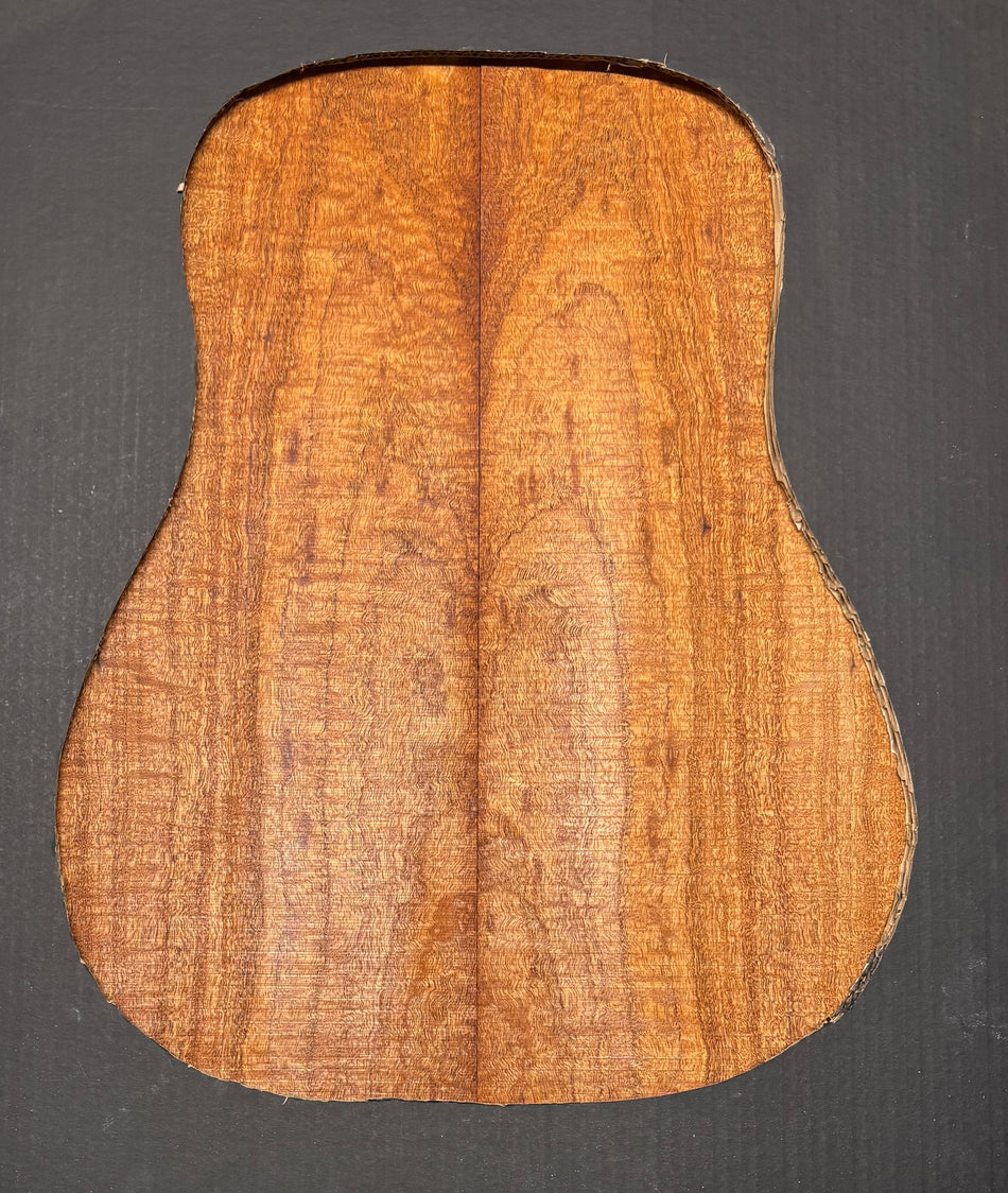 Figured Waterfall Flame Honduran Mahogany Dreadnought Guitar Back Set #504
