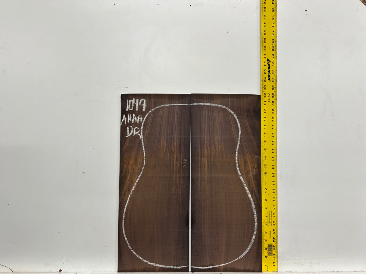 East Indian Rosewood Dreadnought AAAA Grade Guitar Back & Side Set #1049 - Exotic Wood Zone
