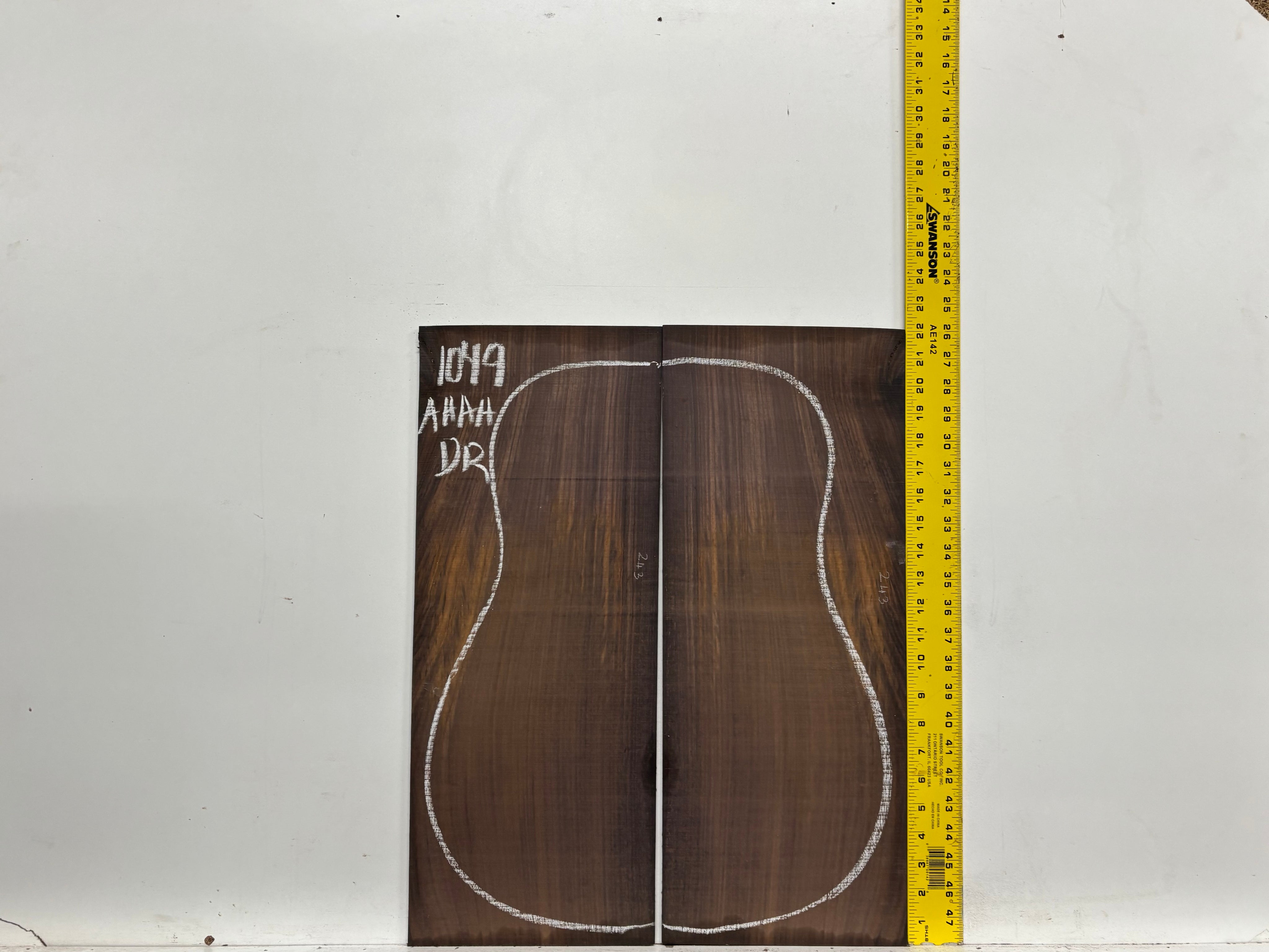 East Indian Rosewood Dreadnought AAAA Grade Guitar Back & Side Set #1049 - Exotic Wood Zone