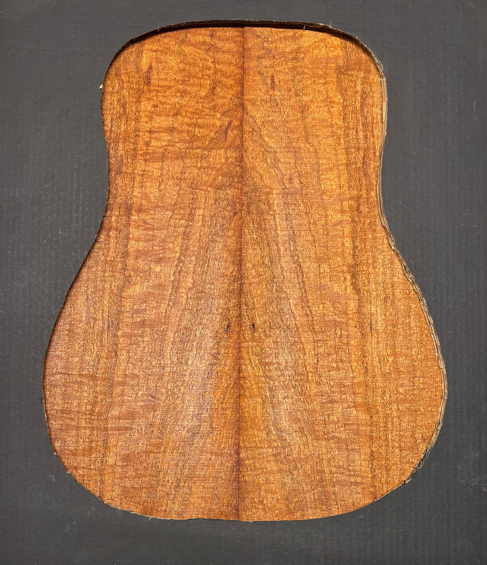Figured Waterfall Flame Honduran Mahogany Dreadnought Guitar Back Set #505